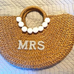 MRS bridal beach bag